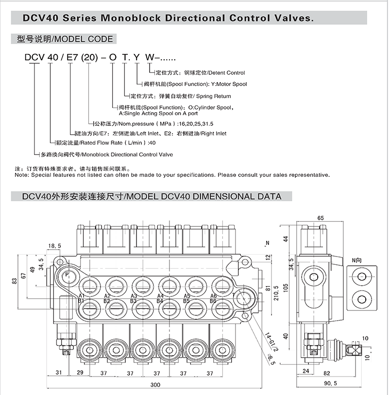 DCV40 Series  Control Valves