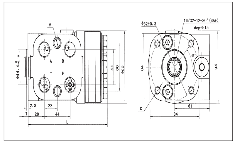101S Series Hydraulic Steering Gear