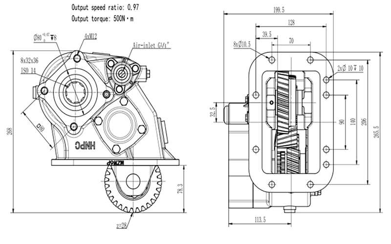 ISUZU-MZW6P Power Take-off